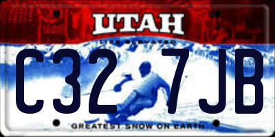 UT license plate C327JB
