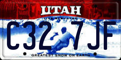 UT license plate C327JF