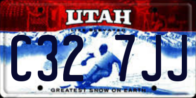 UT license plate C327JJ