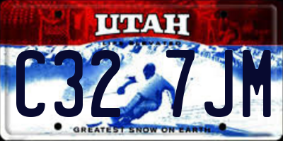 UT license plate C327JM