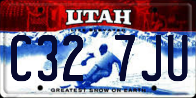 UT license plate C327JU