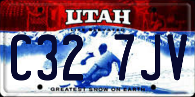 UT license plate C327JV