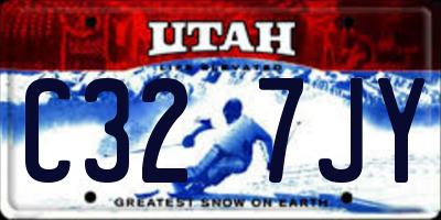 UT license plate C327JY