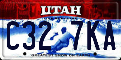UT license plate C327KA