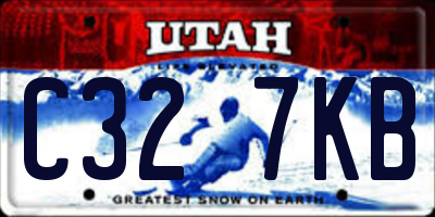 UT license plate C327KB