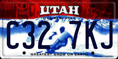UT license plate C327KJ