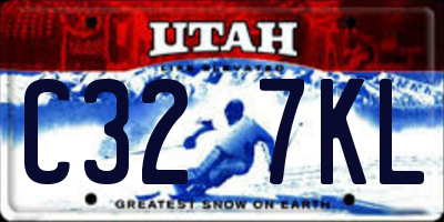UT license plate C327KL