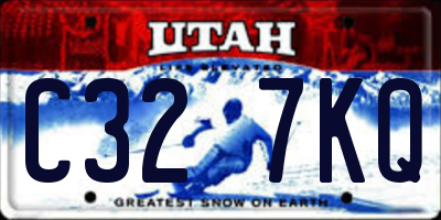 UT license plate C327KQ