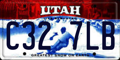 UT license plate C327LB