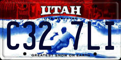 UT license plate C327LI