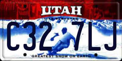 UT license plate C327LJ