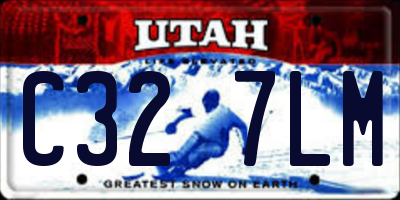 UT license plate C327LM