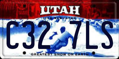 UT license plate C327LS