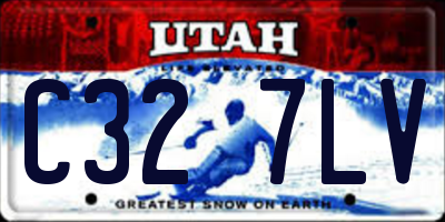 UT license plate C327LV