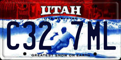 UT license plate C327ML