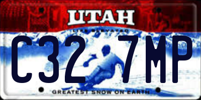 UT license plate C327MP