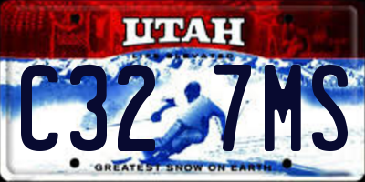 UT license plate C327MS