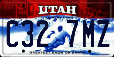 UT license plate C327MZ