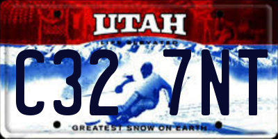 UT license plate C327NT