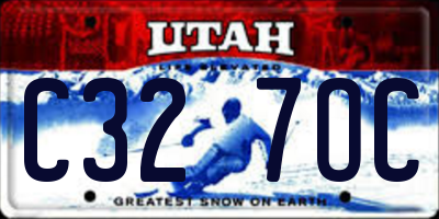 UT license plate C327OC