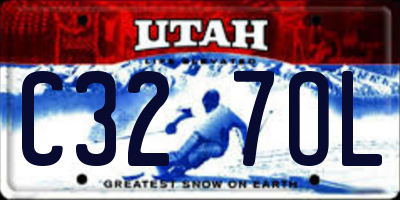 UT license plate C327OL