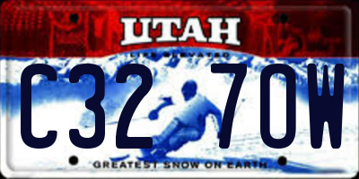 UT license plate C327OW