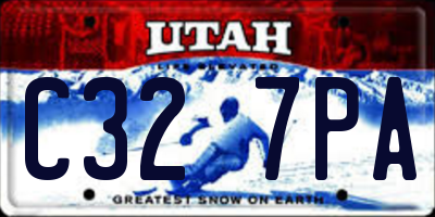 UT license plate C327PA