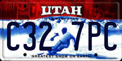 UT license plate C327PC