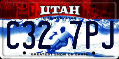 UT license plate C327PJ