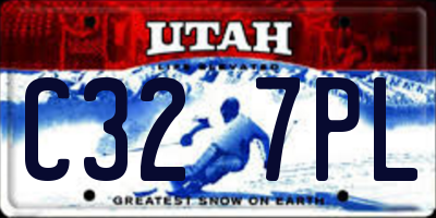 UT license plate C327PL