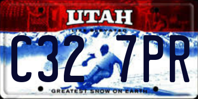UT license plate C327PR