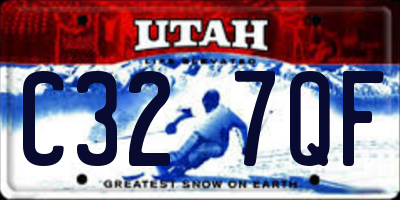 UT license plate C327QF