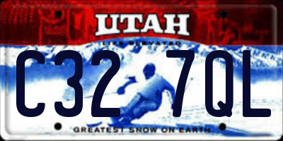 UT license plate C327QL