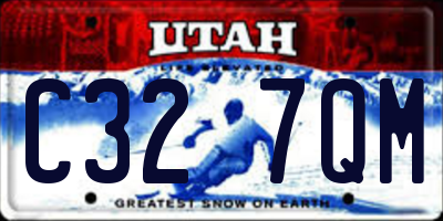 UT license plate C327QM