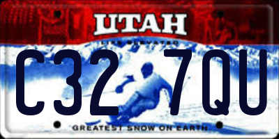 UT license plate C327QU
