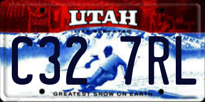 UT license plate C327RL