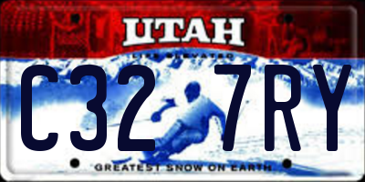 UT license plate C327RY