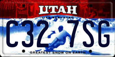 UT license plate C327SG
