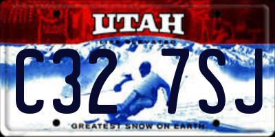 UT license plate C327SJ