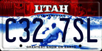 UT license plate C327SL