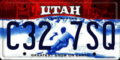UT license plate C327SQ