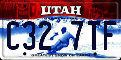 UT license plate C327TF