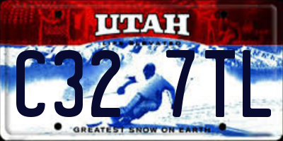UT license plate C327TL