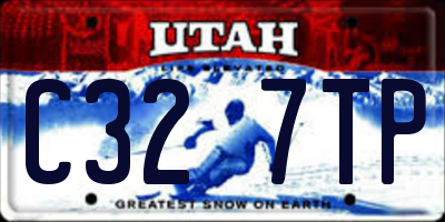 UT license plate C327TP