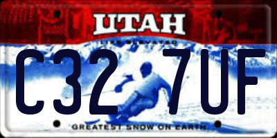 UT license plate C327UF
