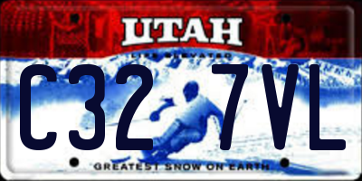 UT license plate C327VL