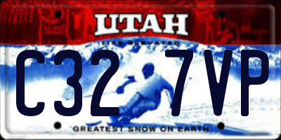 UT license plate C327VP