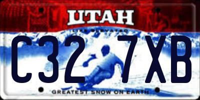 UT license plate C327XB