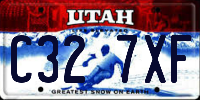 UT license plate C327XF