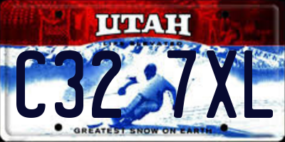 UT license plate C327XL